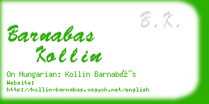 barnabas kollin business card